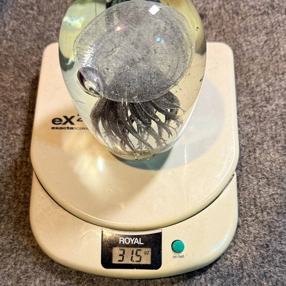 Glass Jellyfish Aquarium Decor
